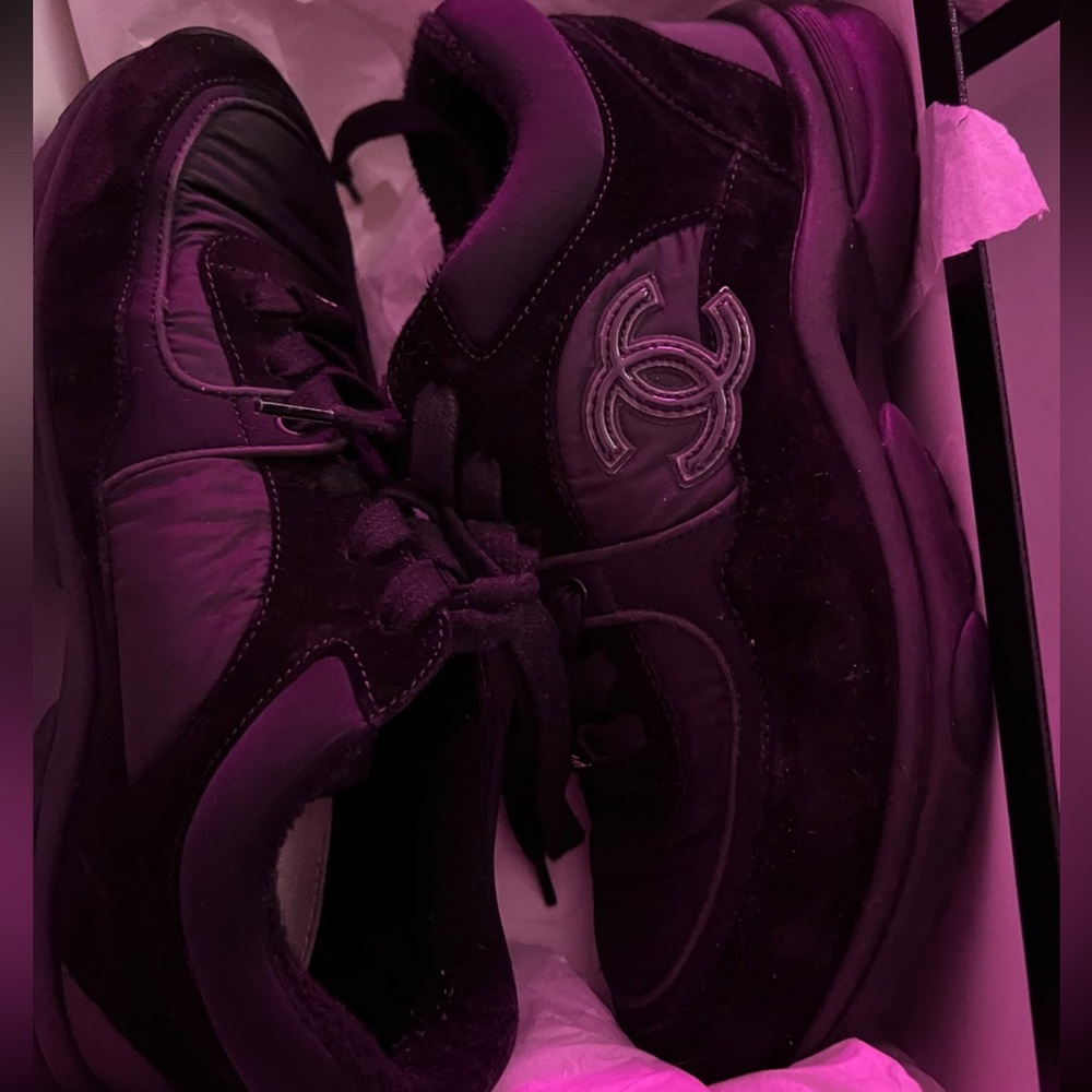 Black Chanel women’s sneakers size 37 (6.5)